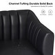 preview thumbnail 7 of 43, Alfons Industrial Leather Chair with Channel Tufting and Metal Leg by HULALA HOME