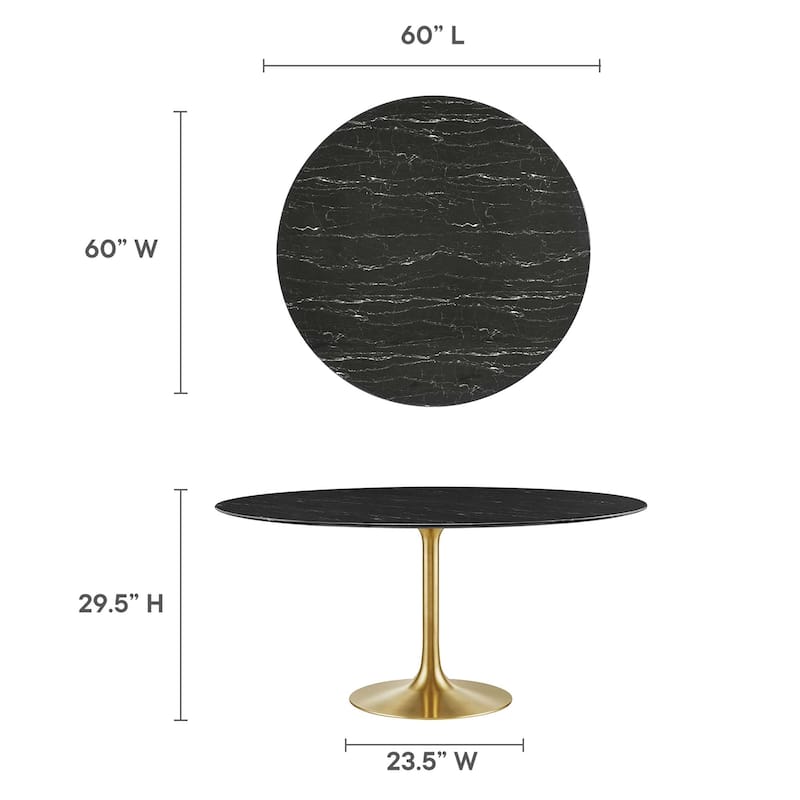 Lippa 60" Round Wood Top Dining Table