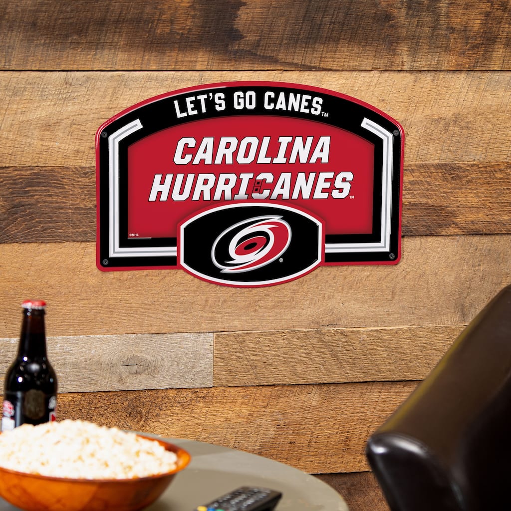 Carolina Hurricanes Embossed Steel Wall Sign, 11" x 17"