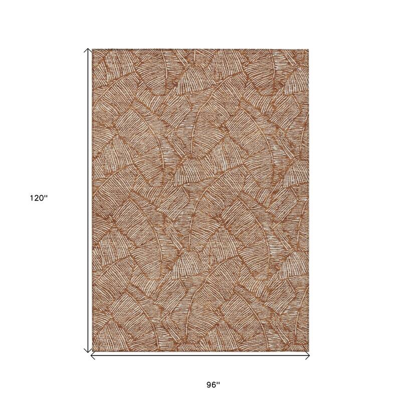 HomeRoots Floral Transitional Rectangle Outdoor Rug