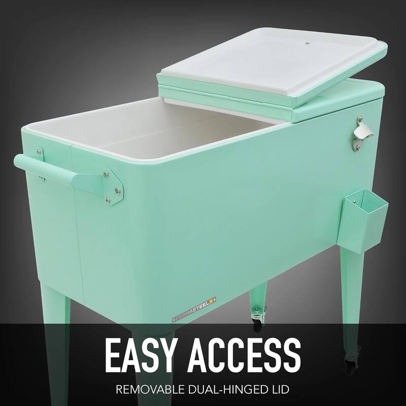 Permasteel 80-Qt Classic Outdoor Rolling Patio Cooler with Wheels