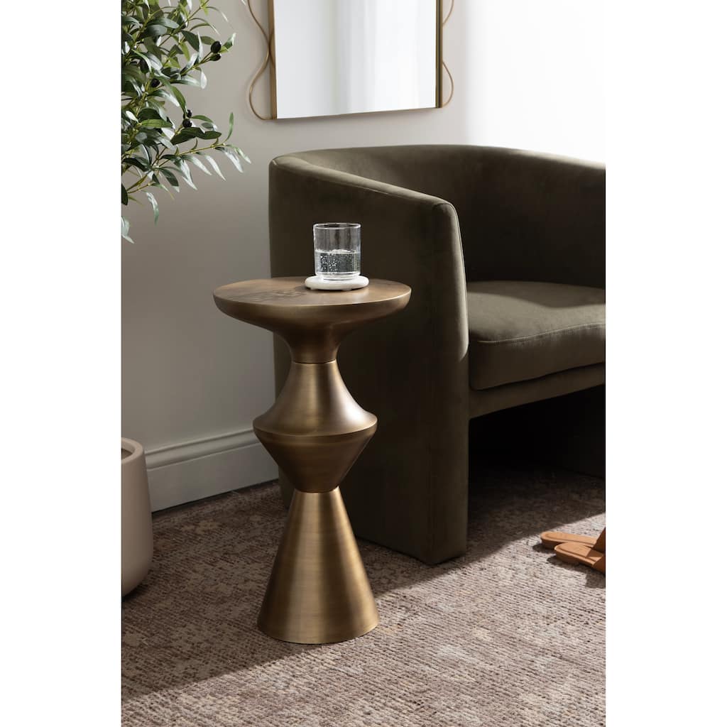 Kate and Laurel Zavalia Metal Side Table - 13x13x22