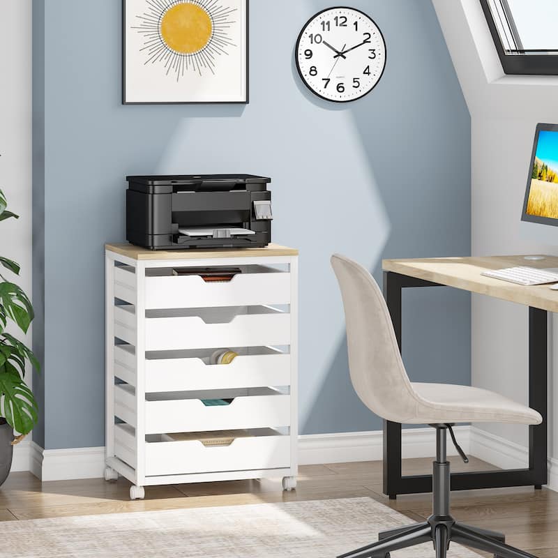 5-Drawer Chest & Wood 7 Drawer Storage Dresser Cabinet