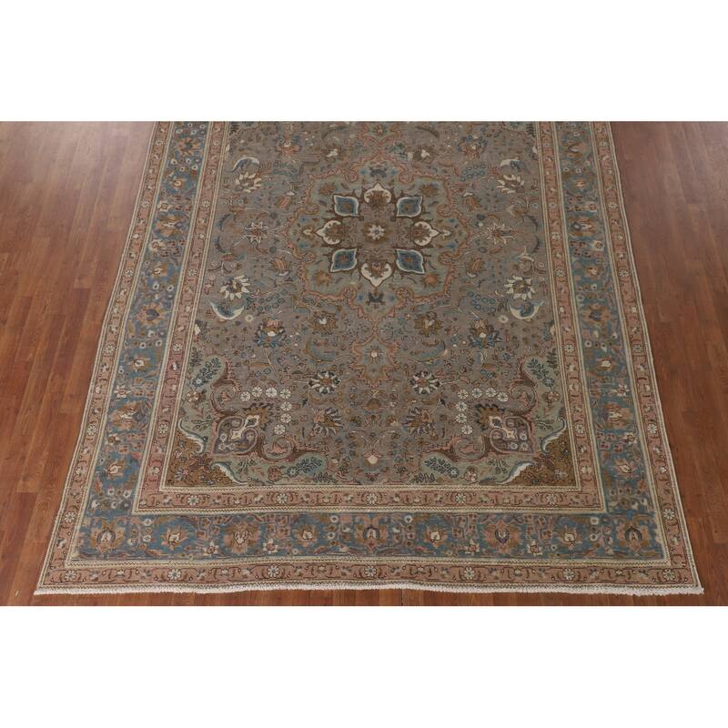 Over-Dyed Tabriz Persian Vintage Rug Handmade Wool Carpet - 7'11"x 11'6"