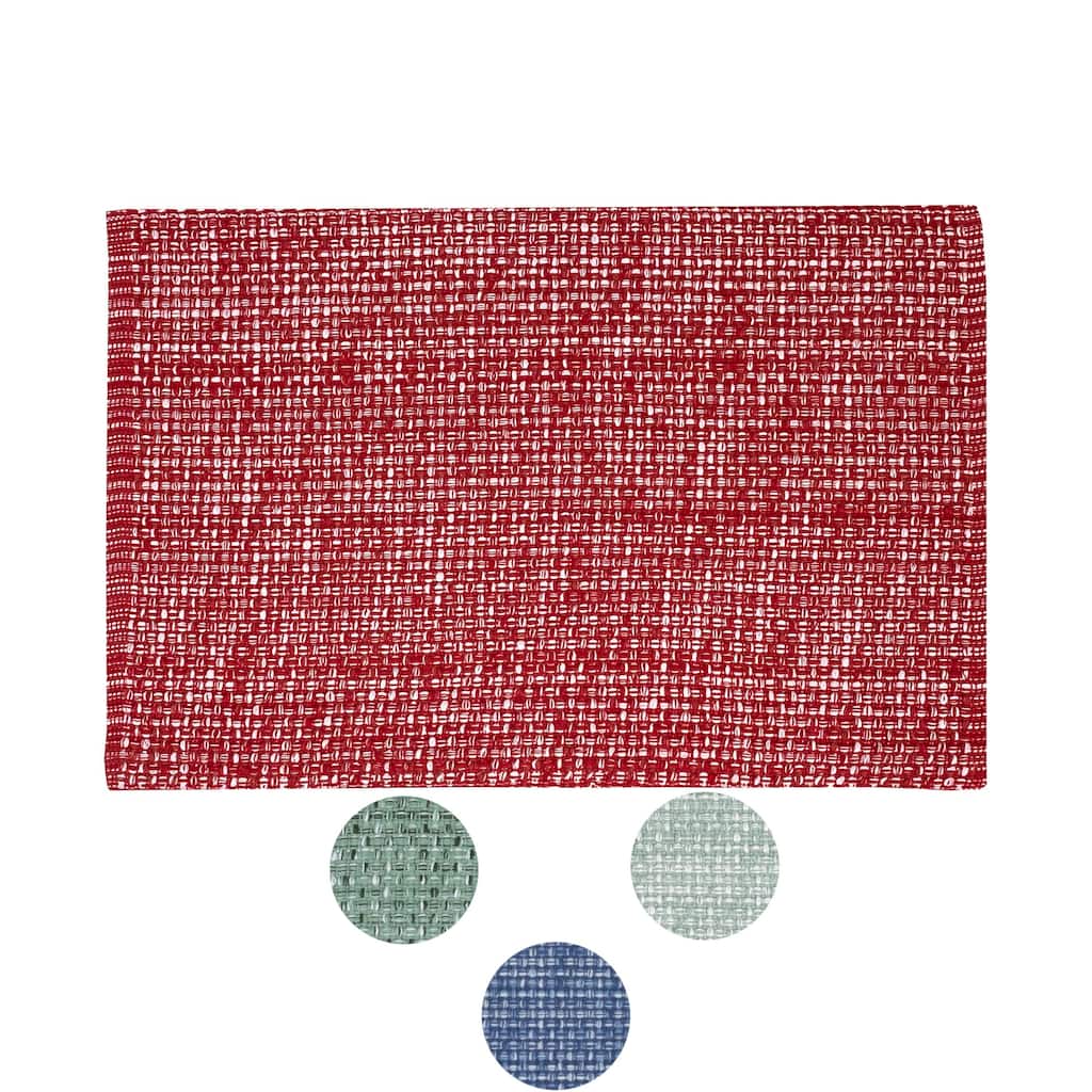 Sweet Home Collection Two Tone Cotton Woven 13x19 Placemats