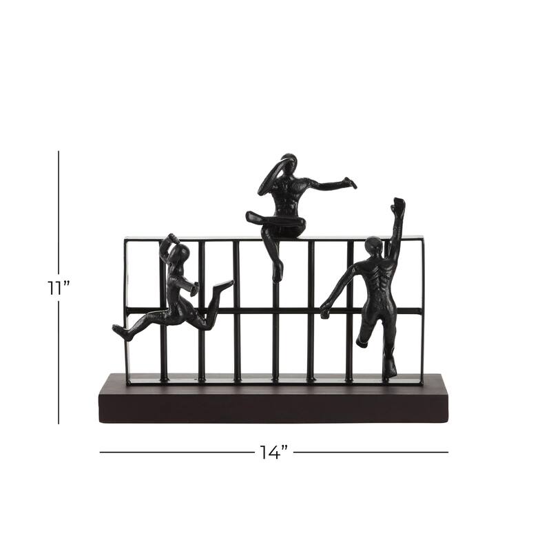 Metal People Sculpture - Black - Roche River Decor
