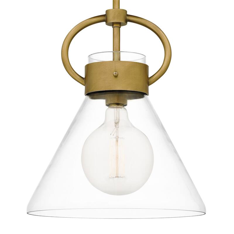 Webster 1-Light Weathered Brass Mini Pendant
