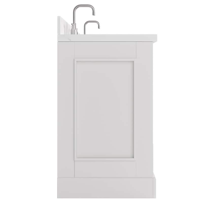 Ariel M060DCQOVO Stafford 60" Free Standing Double Basin Vanity Set