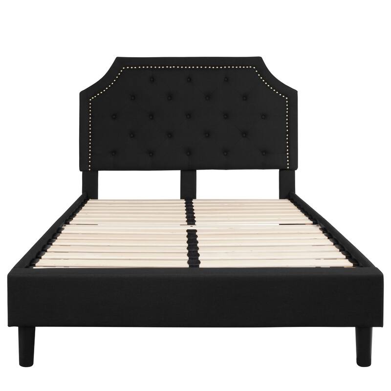 Tufted Platform Bed with 10 Inch Pocket Spring Mattress