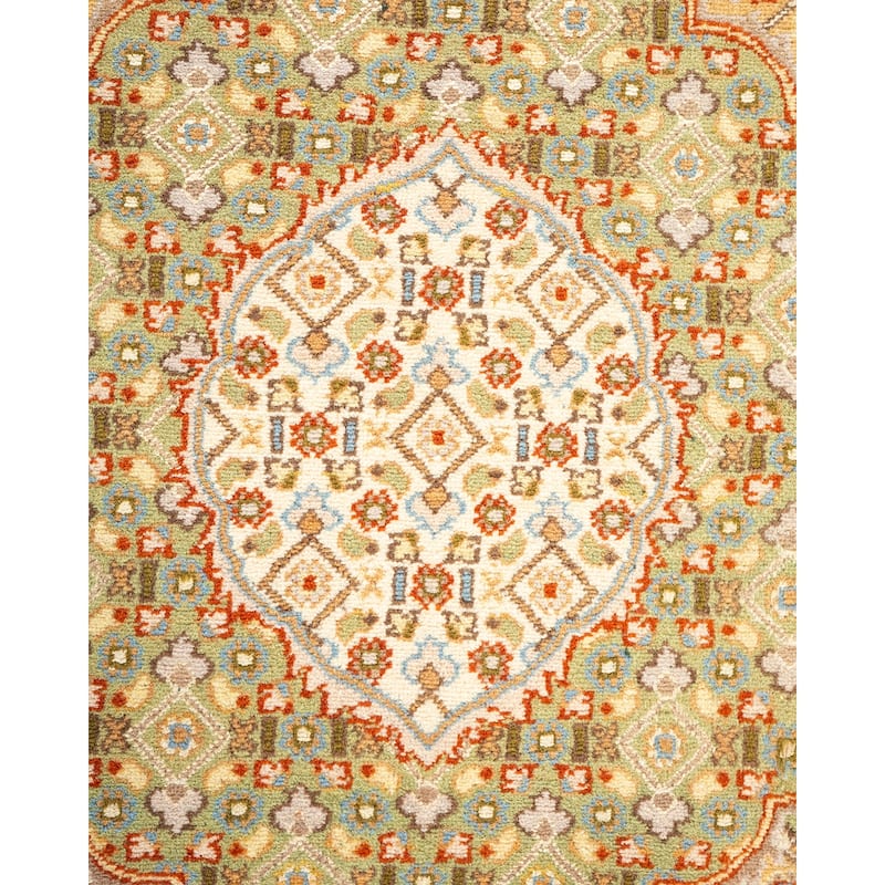 Overton Hand Knotted Wool Vintage Inspired Traditional Mogul Blue Area Rug - 8 x 10