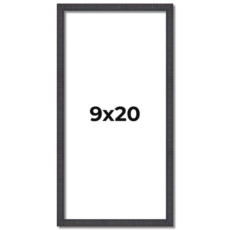 9x20 Frame Brown Picture Frame - Complete Modern Photo Frame Includes