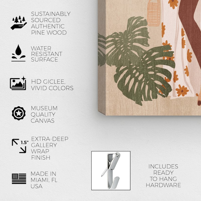 Wynwood Studio Fashion and Glam Everyday is Summer Brown and Modern & Contemporary Wall Art Canvas Print