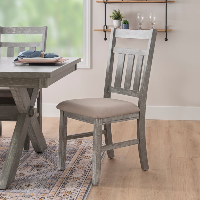 Linon Chester 5-Piece Rustic Farmhouse Dining Set