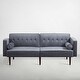 preview thumbnail 15 of 20, Modern Style Upholstered Velvet Sofa Couch for Living Room in Teal - 79'' W X 33'