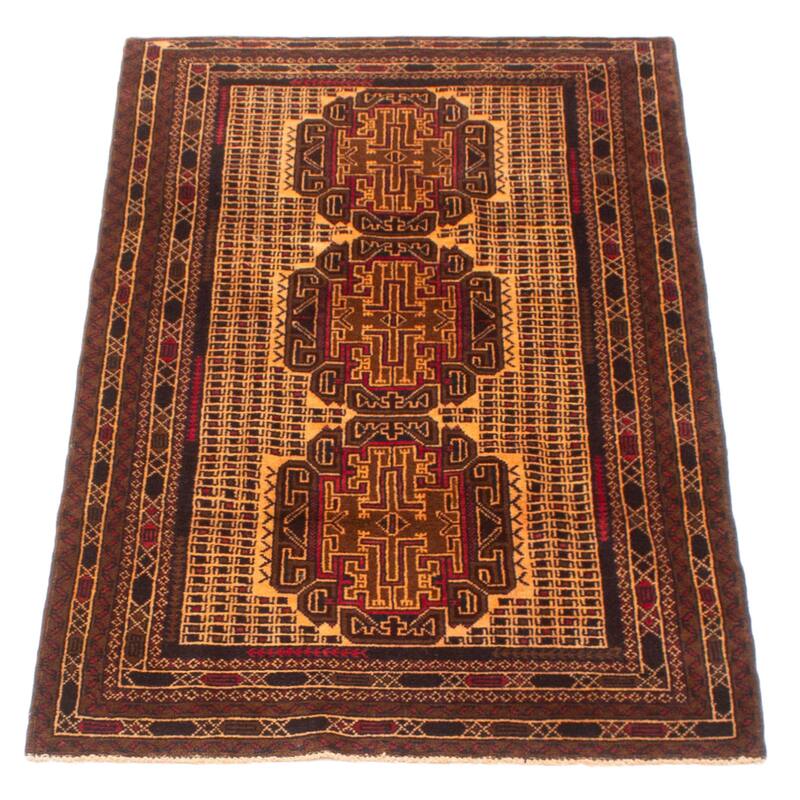 Teimani Brown Rug 2'8" x 5'3" - 2'8 x 5'3