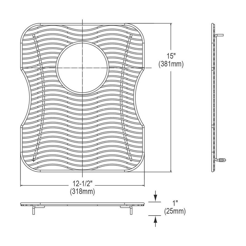 Elkay Stainless Steel 12-1/2" x 15" x 1" Bottom Grid