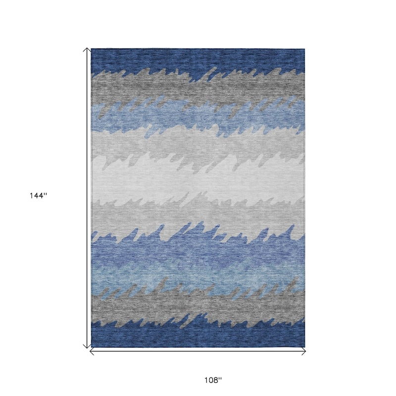 HomeRoots Striped Transitional Rectangle Outdoor Rug