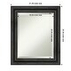 preview thumbnail 16 of 33, Beveled Wood Bathroom Wall Mirror - Rustic Pine Black Frame