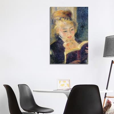 iCanvas "Girl Reading, 1874 " by Pierre-Auguste Renoir Canvas Print