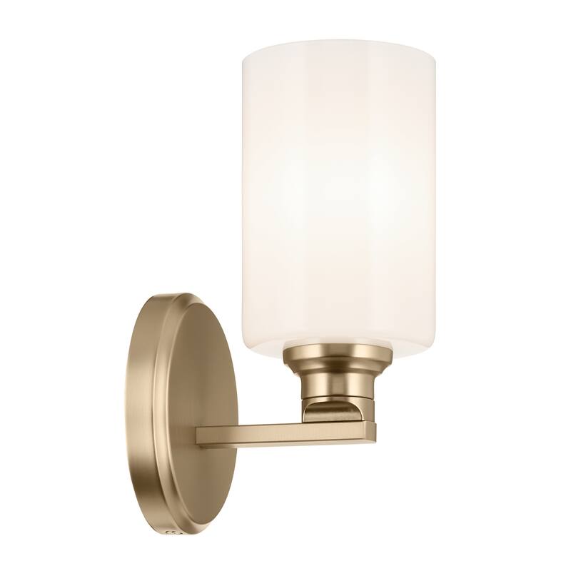 Kichler Lighting Gioe 9.5" 1-Light Wall Sconce with Opal Glass in Champagne Bronze