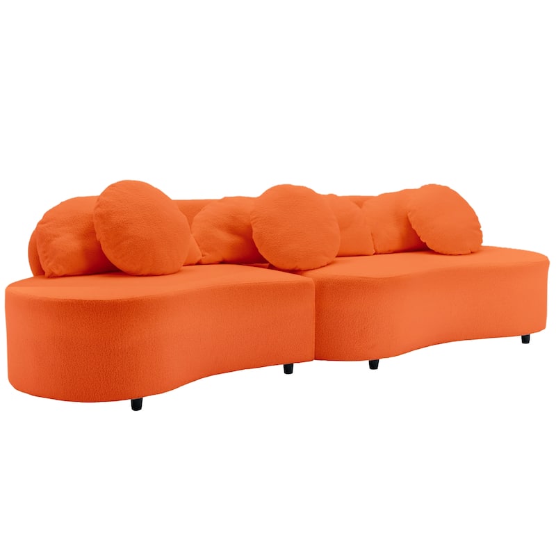 103.5" Foam 3-Seater Sofa with High-Density Foam Cushions, 3 Pillows