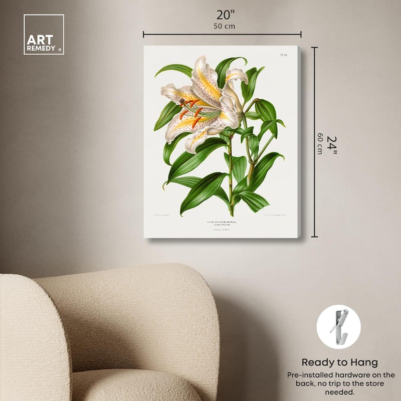 Lilium Speciosum Imperiale Canvas by Art Remedy, Gallery Wrapped