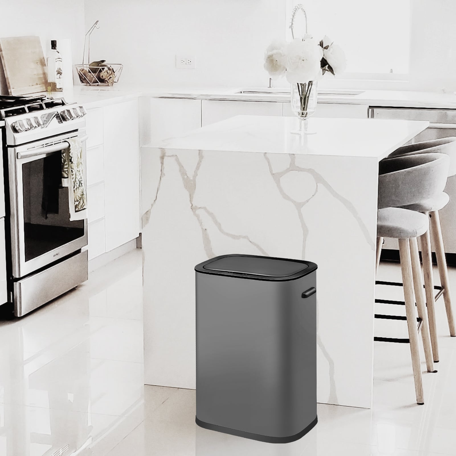  Brabantia Extra Large Kitchen Touch Top Trash Can 60L