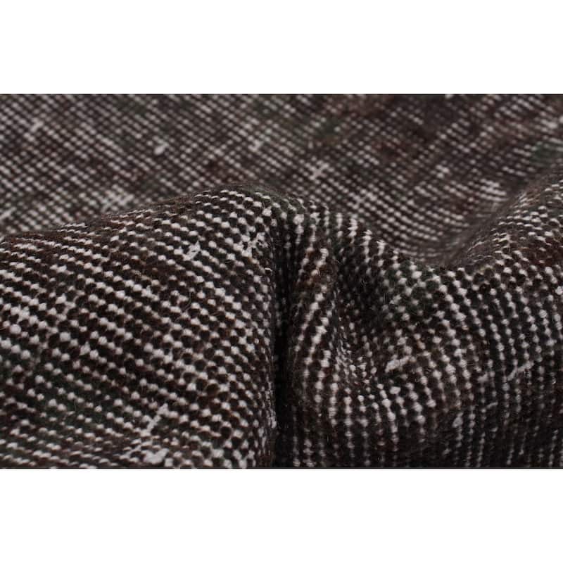 ECARPETGALLERY Hand-knotted Color Transition Black Wool Rug - 2'11 x 9'5