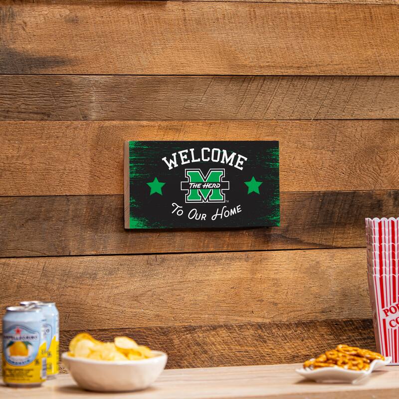 Marshall University Wooden Door Decor Wall Sign - Multi-Color - 6 x 11