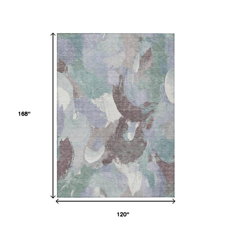 HomeRoots Abstract Transitional Rectangle Outdoor Rug