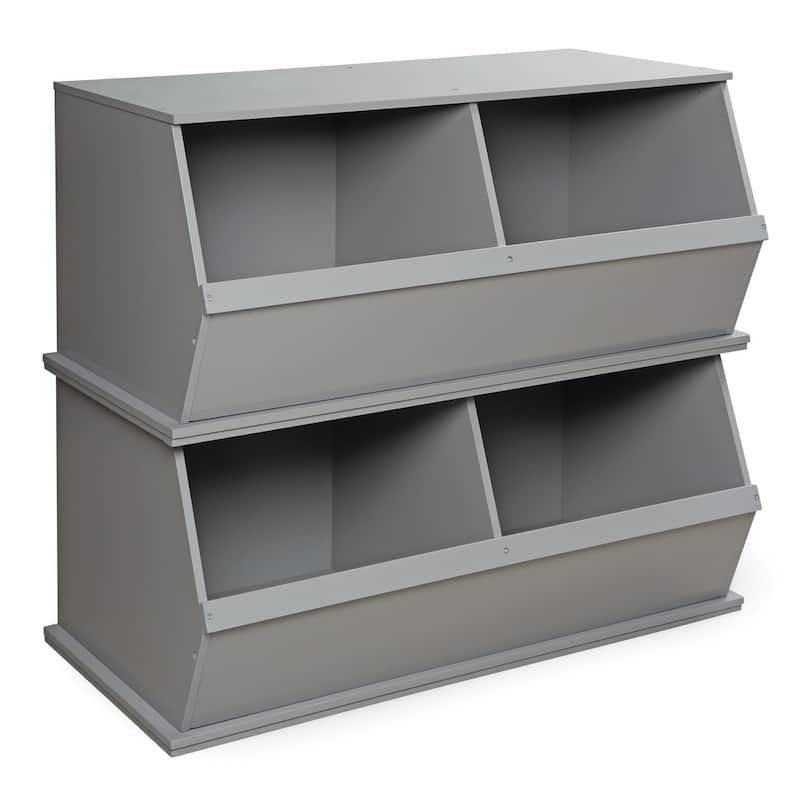 Badger Basket Two Bin Stackable Storage Cubby