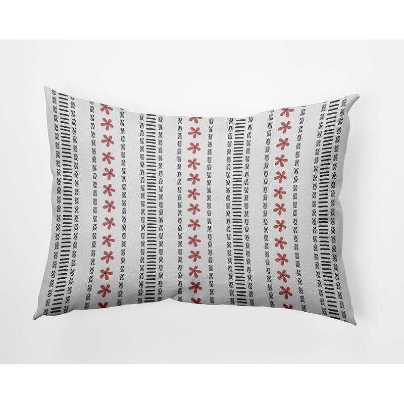 Dainty Stripes Decorative Throw Pillow - 14" x 20" - Bright Mauve