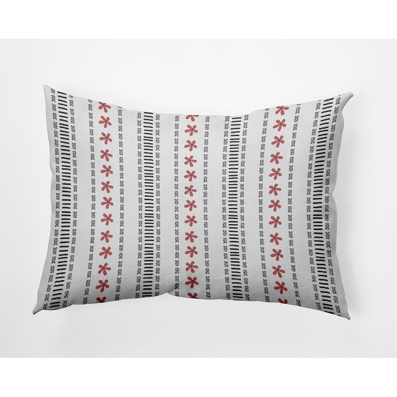 Dainty Stripes Indoor/Outdoor Throw Pillow - Bright Mauve - 14" x 20"
