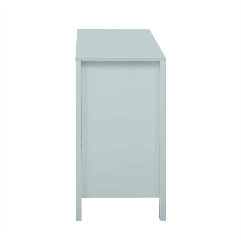 Entryway Cabinet with Wave Design with 3 Adjustable Shelves