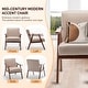 preview thumbnail 82 of 83, Homy Casa Mid-Century Modern Accent Chair, Solid Wood Frame, Extra-Thick Backrest, Wingback Lounge Chair Indoor