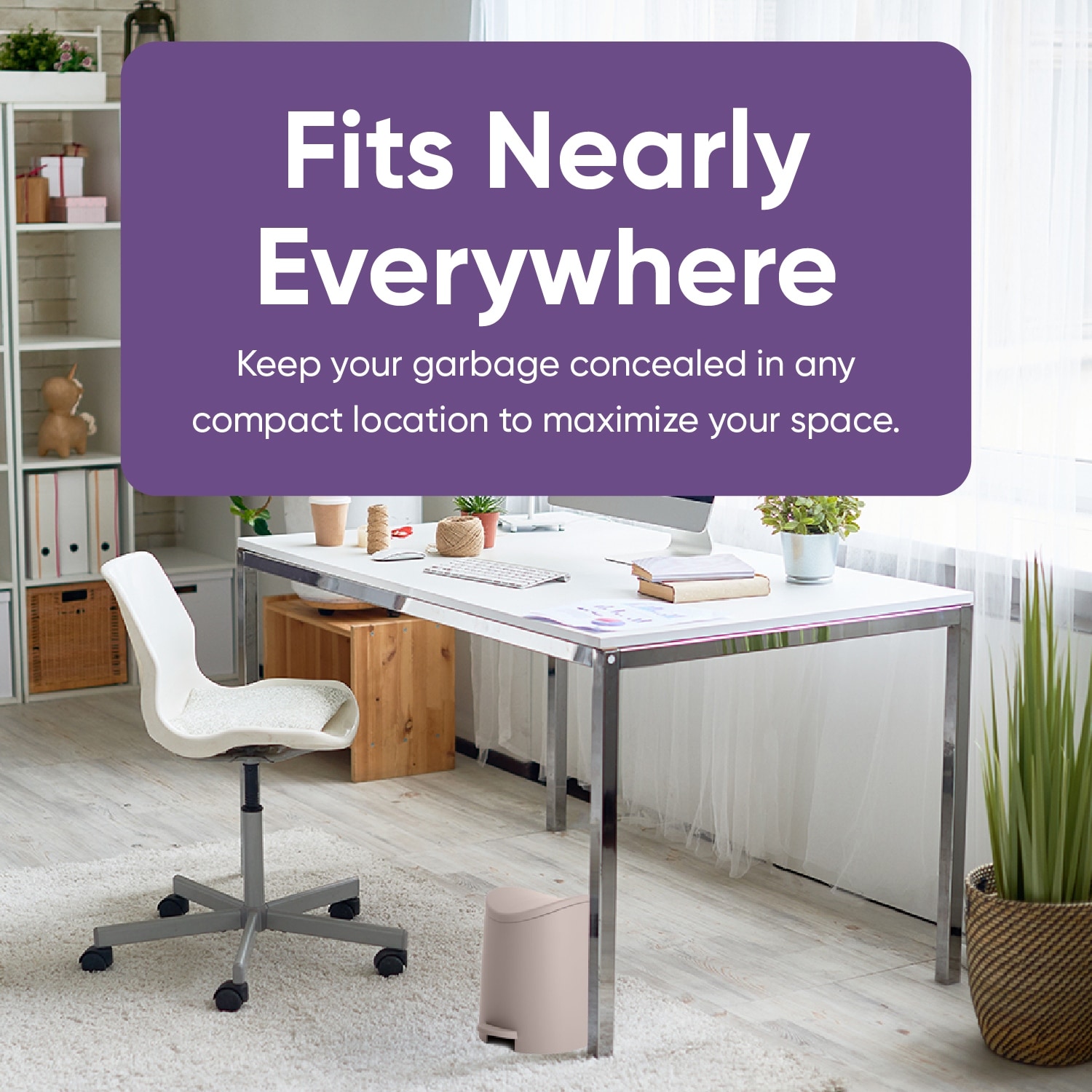 Superio Mini 3 L Step-on Trash Can with Lid - N/A-image