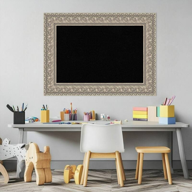 Sydney Silver Framed Cork Board - Bulletin Board, Organization Board, Pin Board