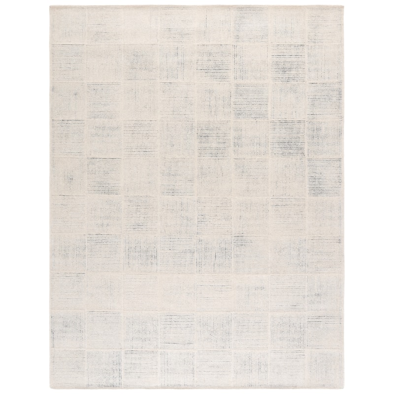 SAFAVIEH Handmade Metro Merilee Modern Wool Rug - 9' x 12' - Ivory/Charcoal
