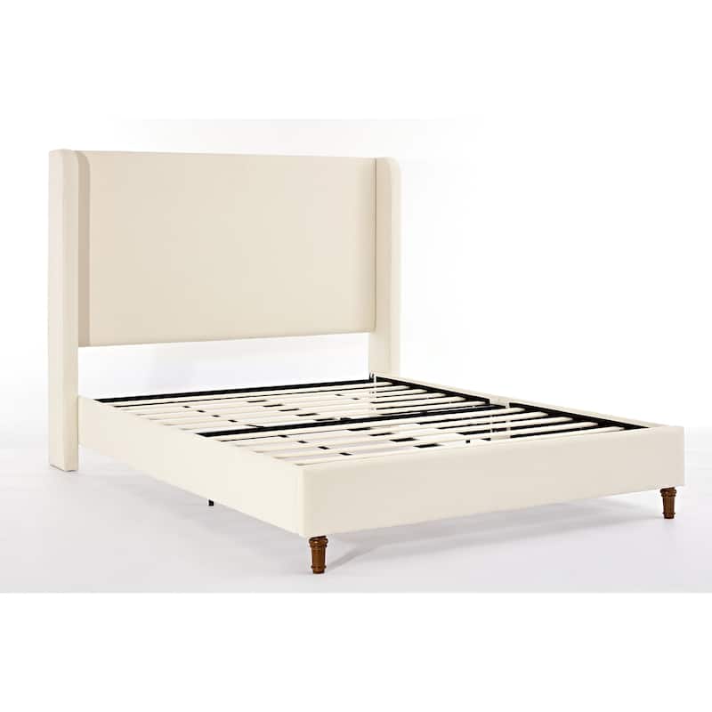 Tall Headboard Upholstered Bed Elegant Simplicity Bedroom Bed