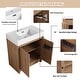 preview thumbnail 45 of 61, BNK 24/30/48/60 inch Freestanding Resin Sink Bathroom Vanity with Soft Close Door and Adjustable Shelf