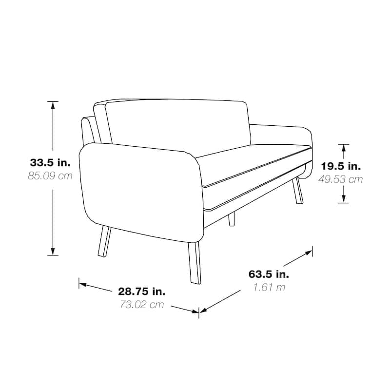 Lounge Sofa with Chrome Legs