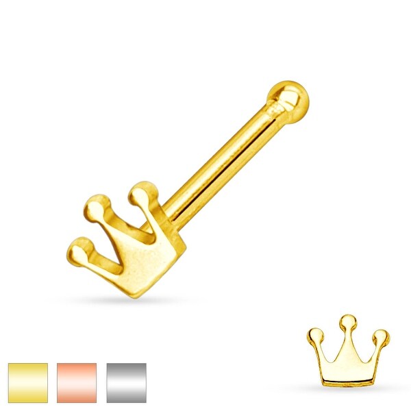 Crown Top 316L Surgical Steel Nose Stud (Sold Individually)