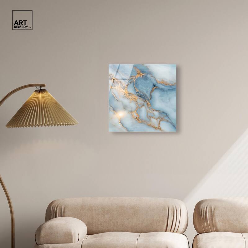 Azure Veins Acrylic by Art Remedy, Ready to Hang