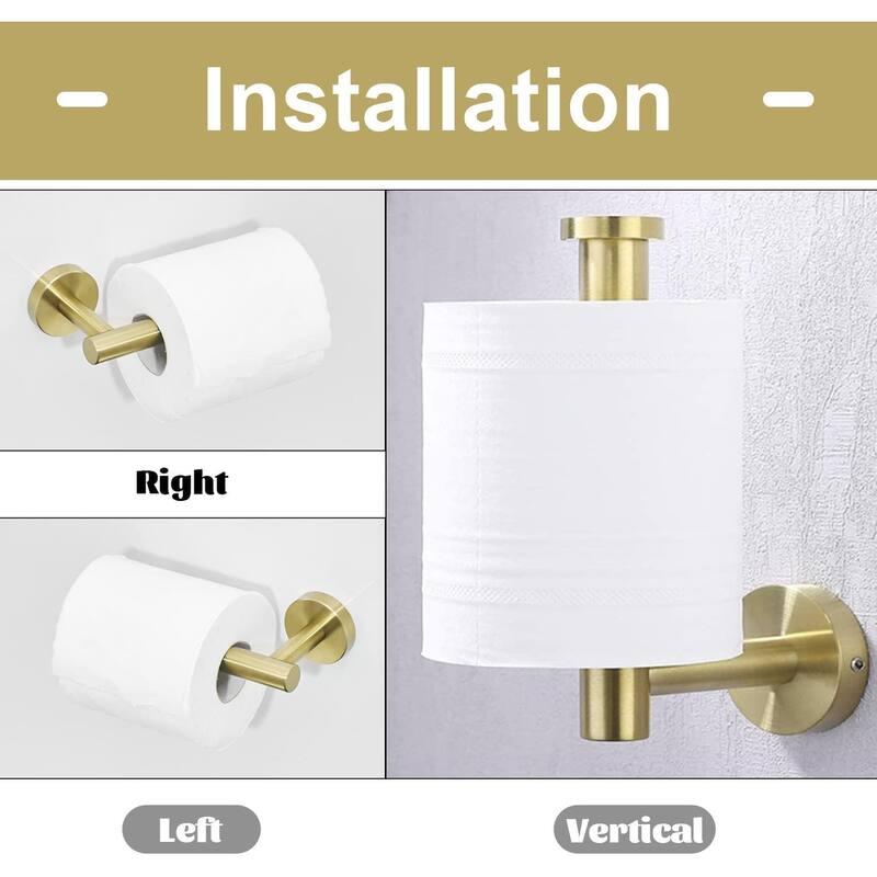 (Brusehd Light Gold)Bathroom Hardware Set, 304 Brushed Stainless Steel, 24 Inch