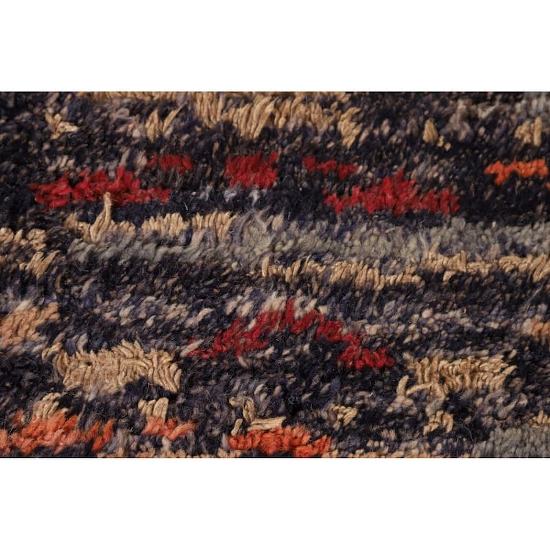 Brown Moroccan Large Oriental Area Rug Hand-Knotted Wool Carpet - 9'6" x 14'6"