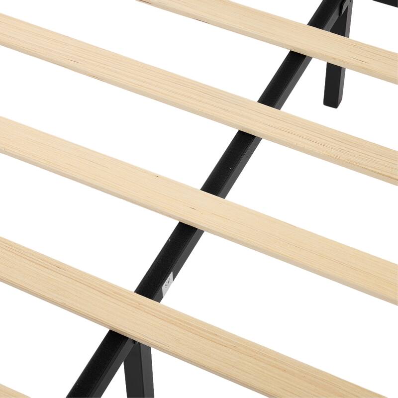 Christopher Knight Home - Aveline Modern Upholstered Platform Bed with Curved Back Headboard and Button Tufted Design