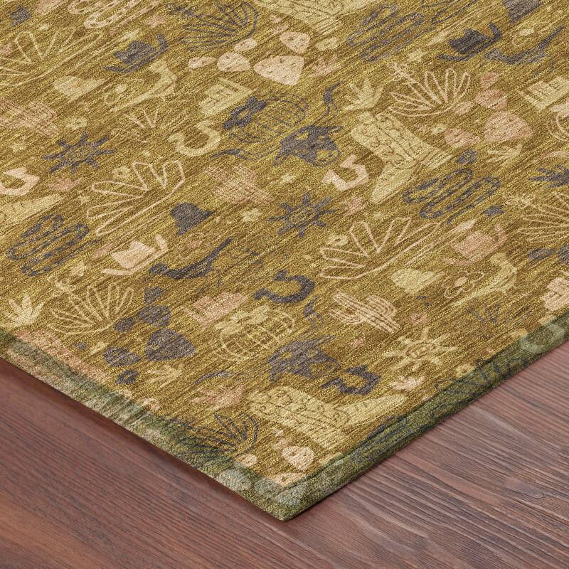 Machine Washable Indoor/ Outdoor Cowboy Dallas Chantille Rug