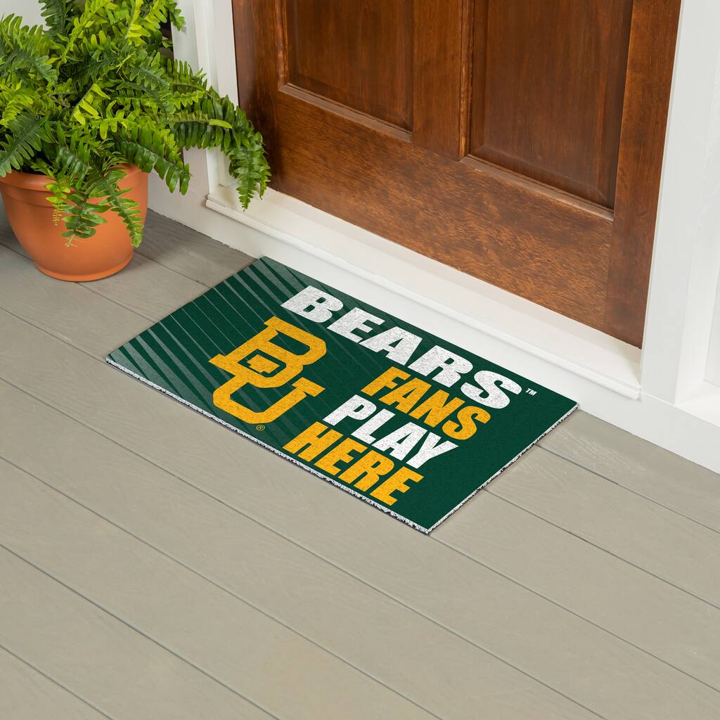 28 in. x 16 in. Baylor University "Fans Play Here" PVC Door Mat