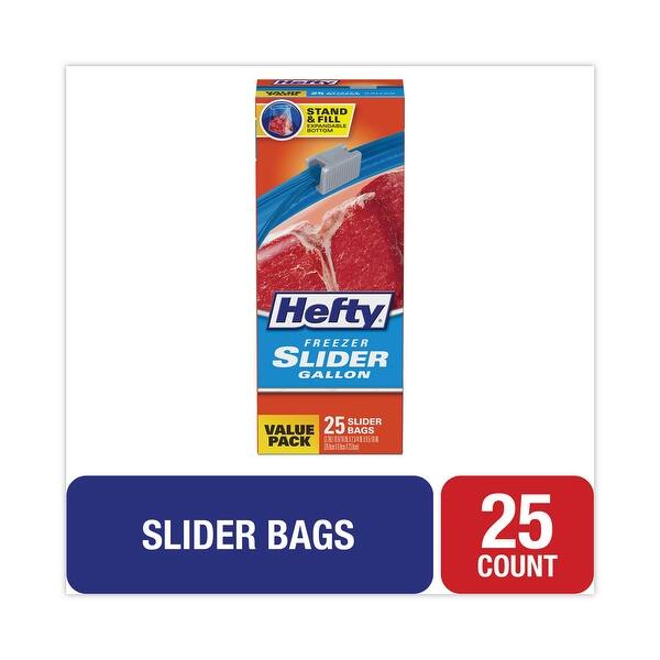 Slider Bags, 1 gal, 2.5 mil, 10.56 Slider Bags, 1 gal, 2.5 mil, 10.56
