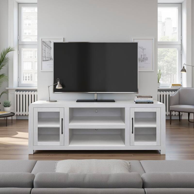 Bridgevine Home Haven 65 inch TV Stand, for TVs up to 75 inches, No Assembly Required